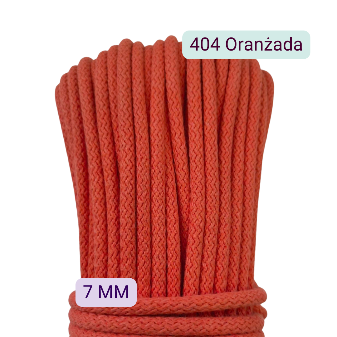7 mm – Sznurek do szycia 404 Oranżada – 50 m