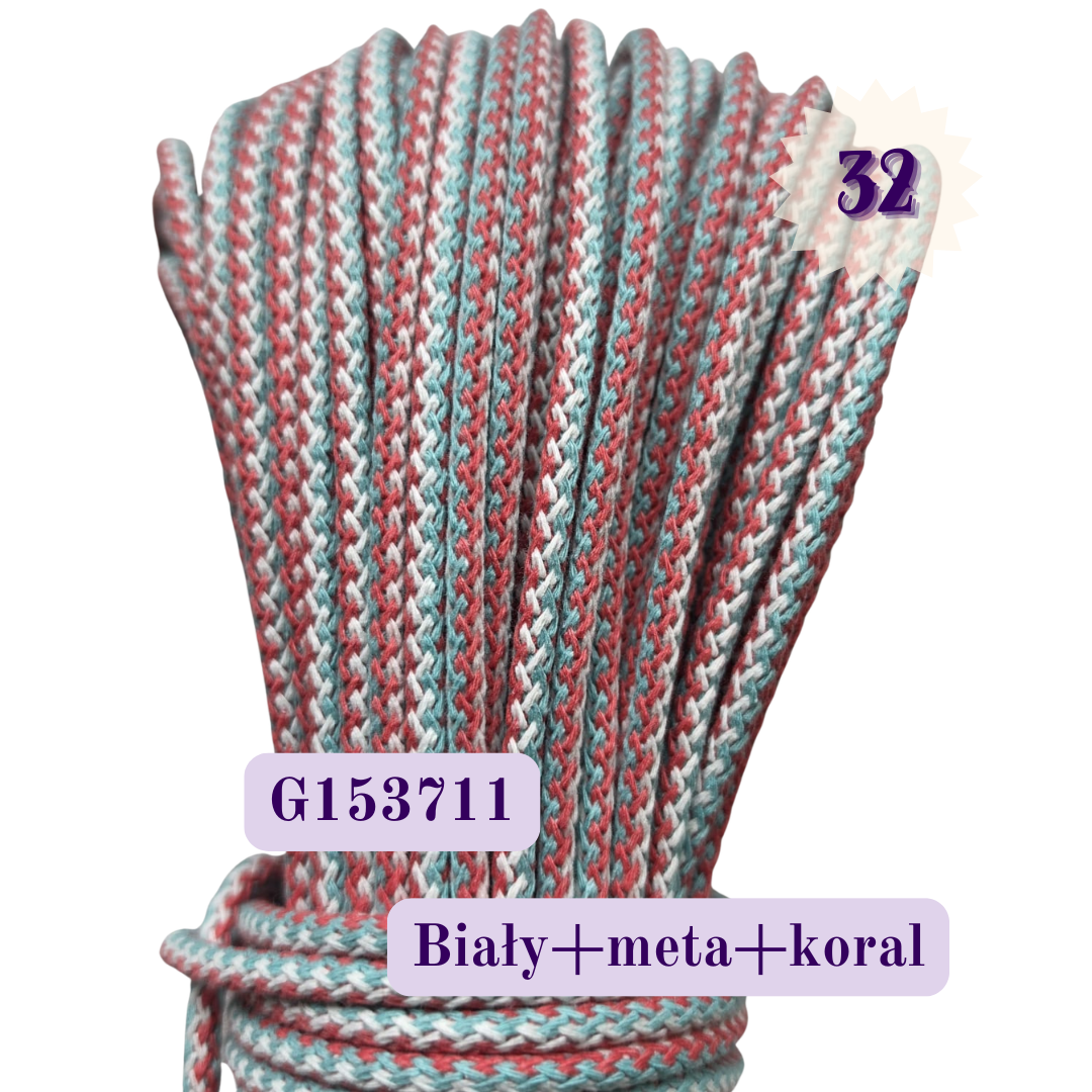 Melanż – kształt G - Sznurek do szycia 5 mm, 50 m