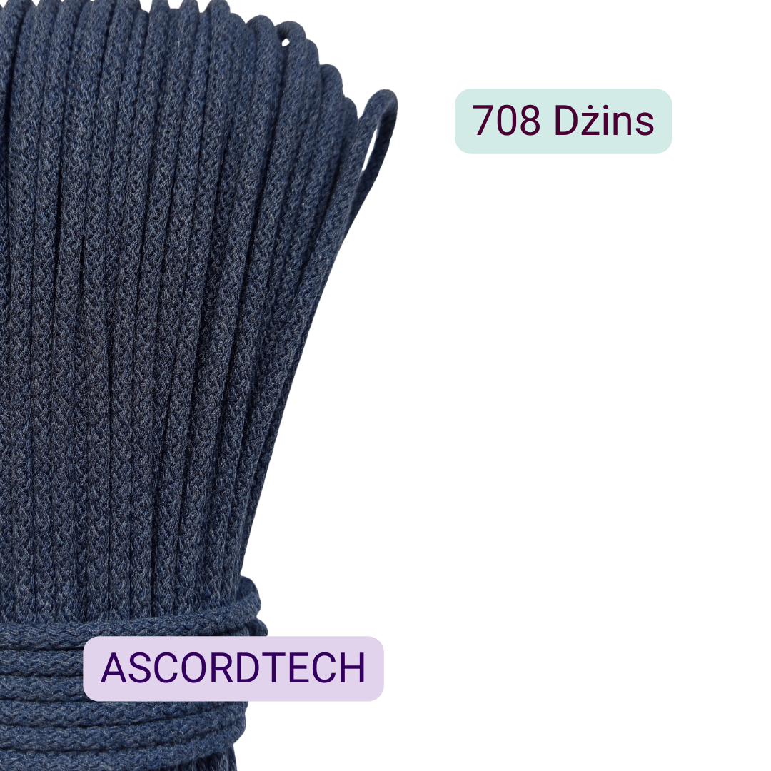 Dżinsowy sznurek bawełniany 5 mm kolor 708 – do szycia na maszynie