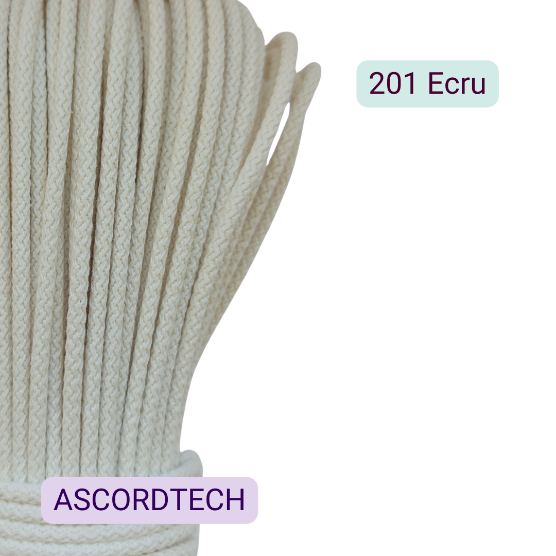 Sznurek bawełniany ecru Crudo 201 5 mm – 50 m do szycia