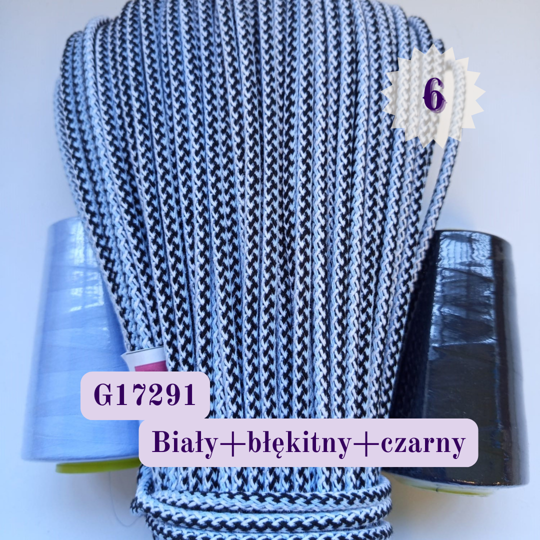 Melanż – kształt G - Sznurek do szycia 5 mm, 50 m