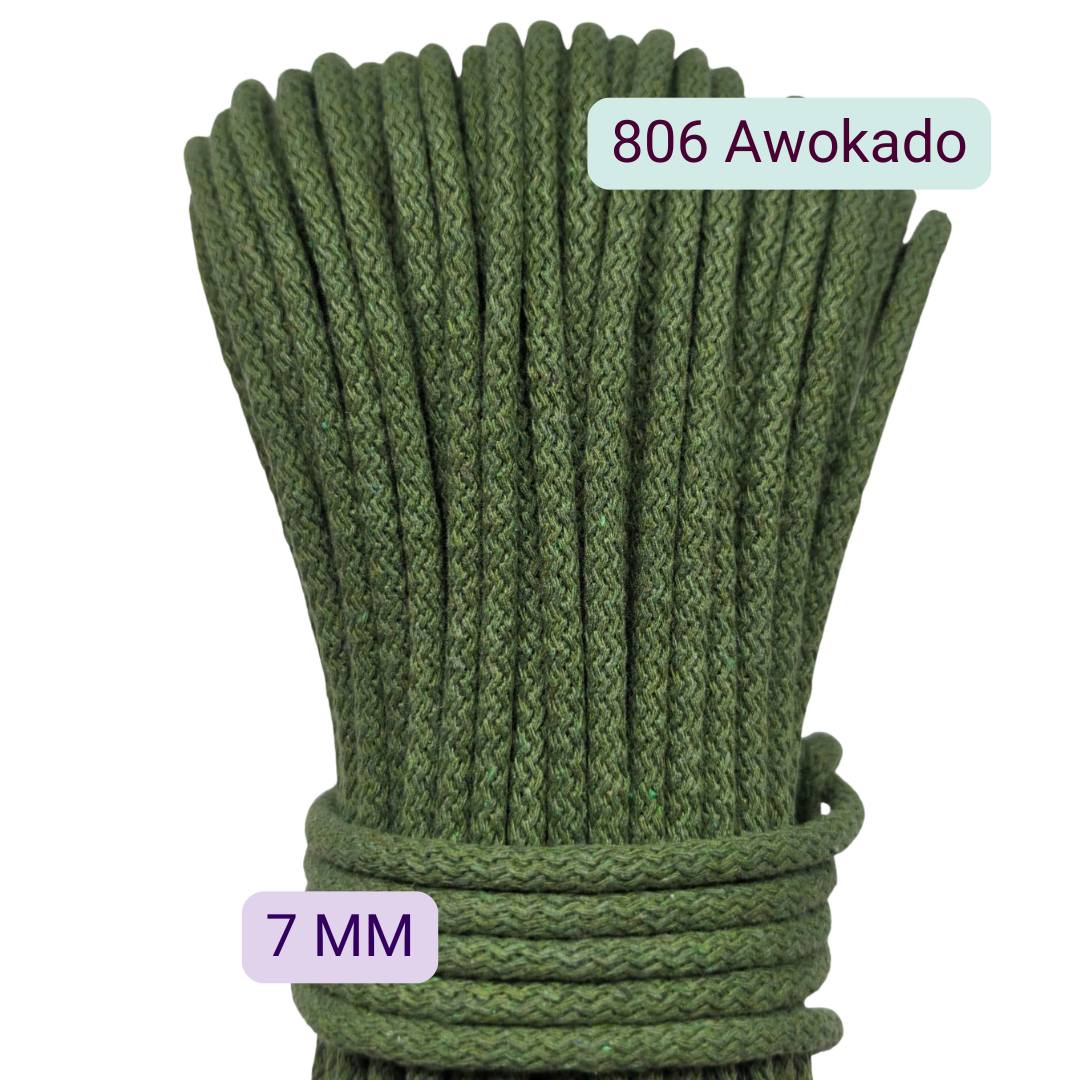 7 mm – Sznurek do szycia 806 Awokado – 50 m