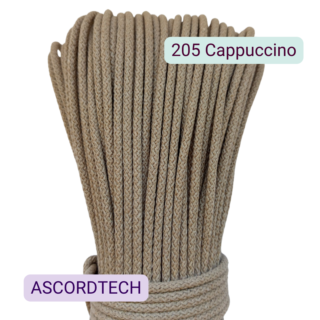 Cappuccino 205 – sznurek bawełniany 5 mm do szycia torebek