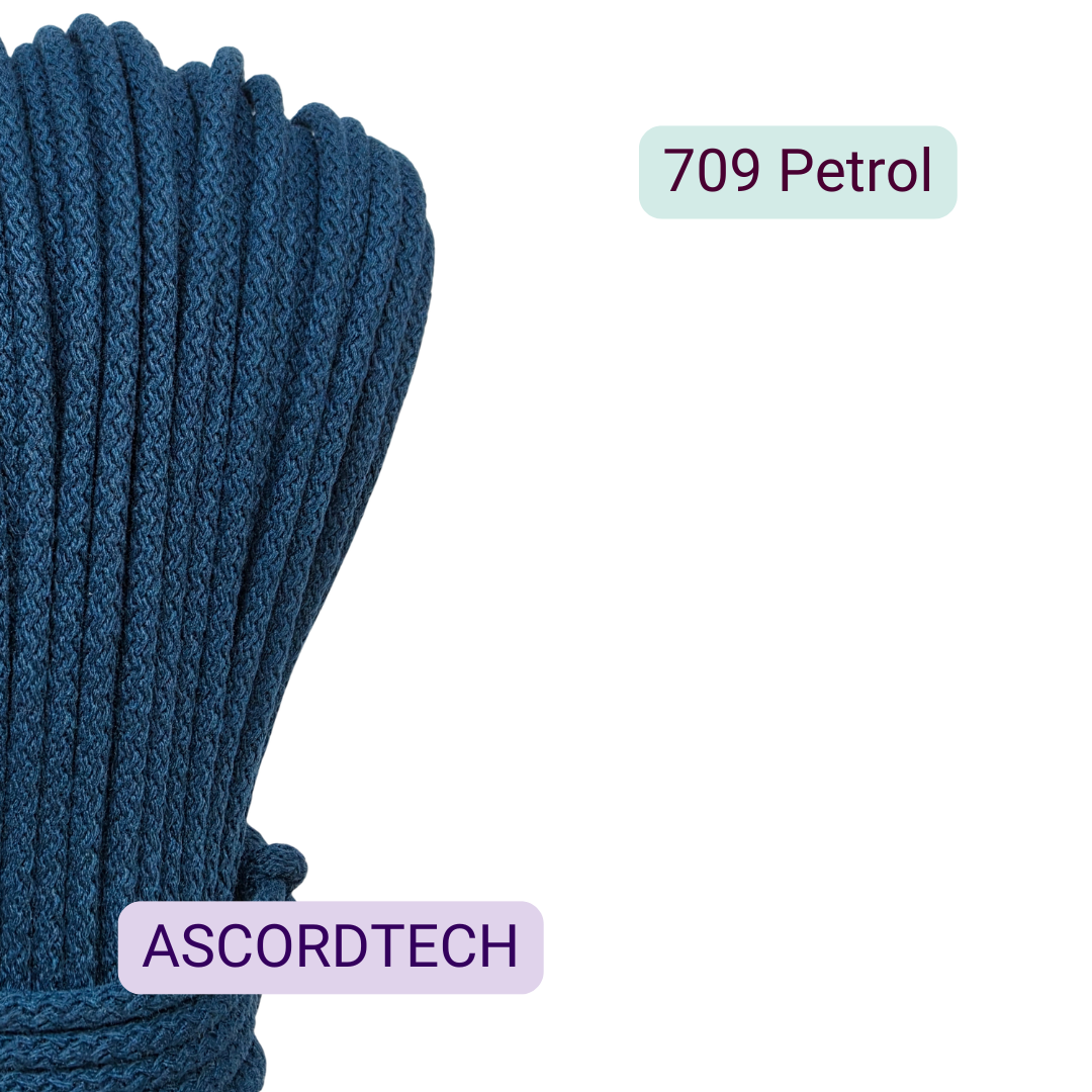 Sznurek bawełniany 5 mm Petrol 709 – do szycia na maszynie