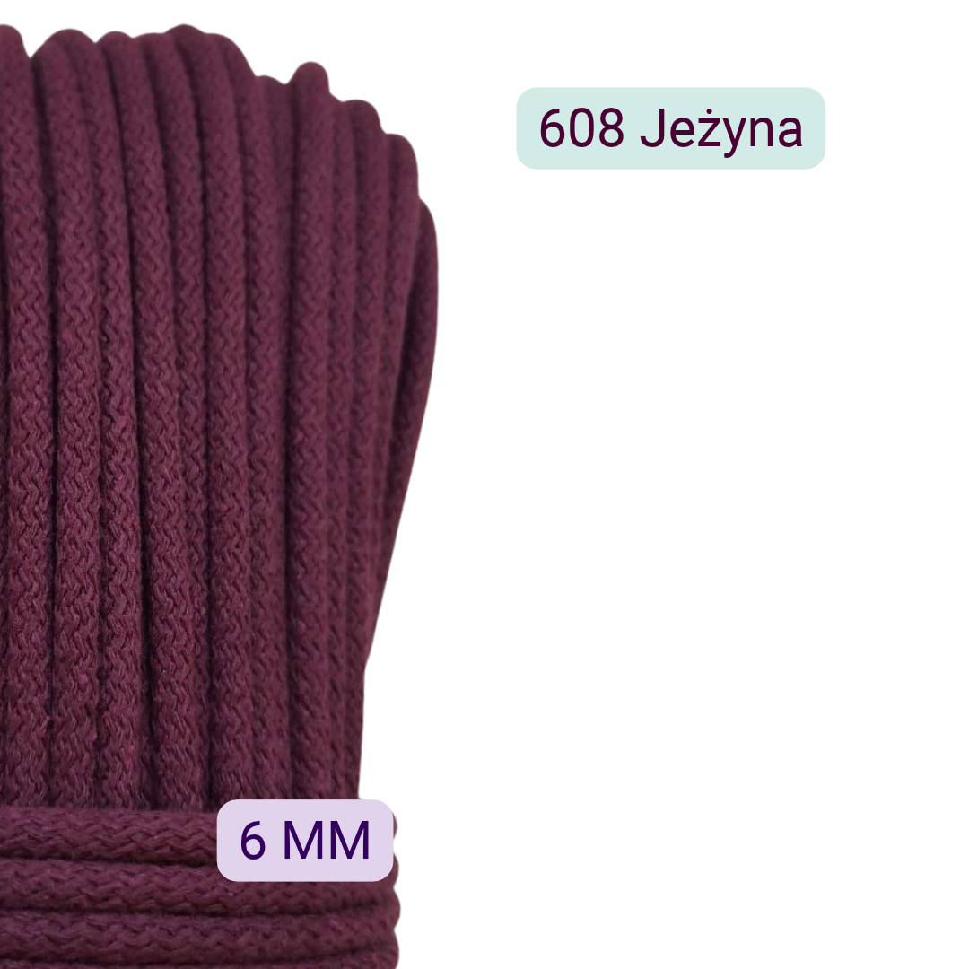 Jeżyna – sznurek do szycia na maszynie 6 mm – 100 m / 50 m | 608